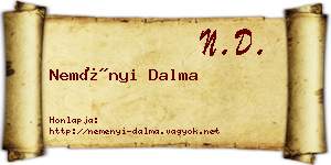 Neményi Dalma névjegykártya